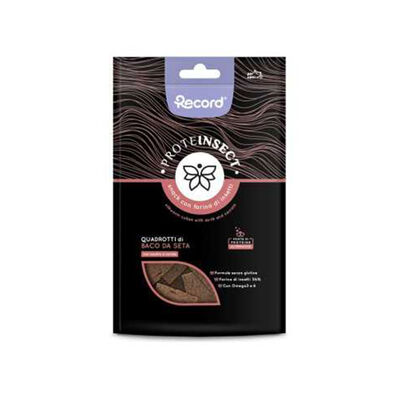 Record Dog Snack Proteinsect Quadrotti a base di insetti 70gr - Scad. Dicembre 25
