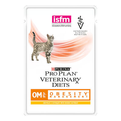 Purina Pro Plan Veterinary Diets Cat OM Obesity Management St/Ox ricco in Pollo 10x85 gr