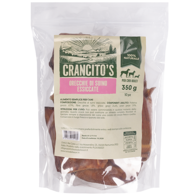 Crancito's Dog Adult Orecchie di suino essiccate 350gr 10 pz