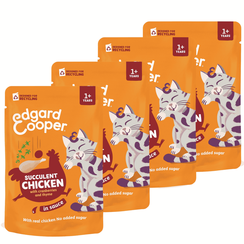 Edgard & Cooper Bocconcini in Salsa per gatti Pollo 85 gr