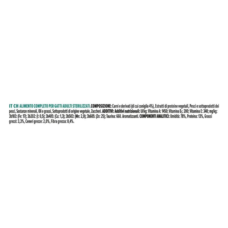 Purina Pro Plan Maintenance per gatti adulti sterilizzati Coniglio 85 gr