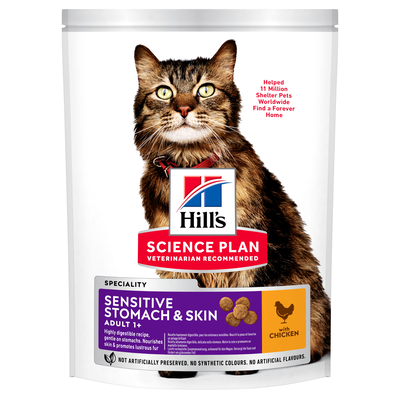 Hill's Science Plan Cat Adult Sensitive Stomach & Skin al Pollo 300 gr.