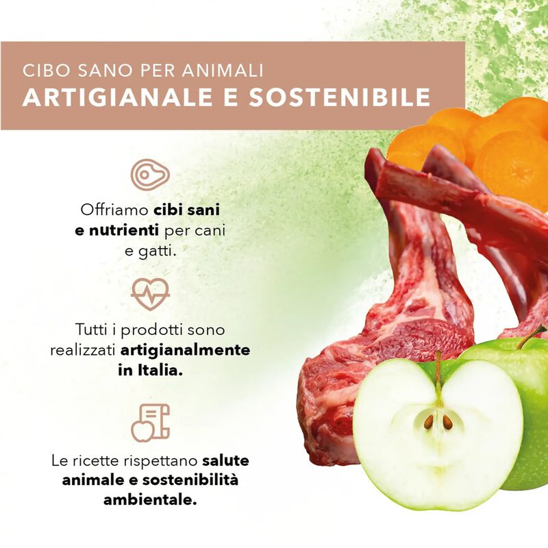 Tasty Pet Polpette al sugo per gatti adulti con Agnello, Mela e Carote 50 gr