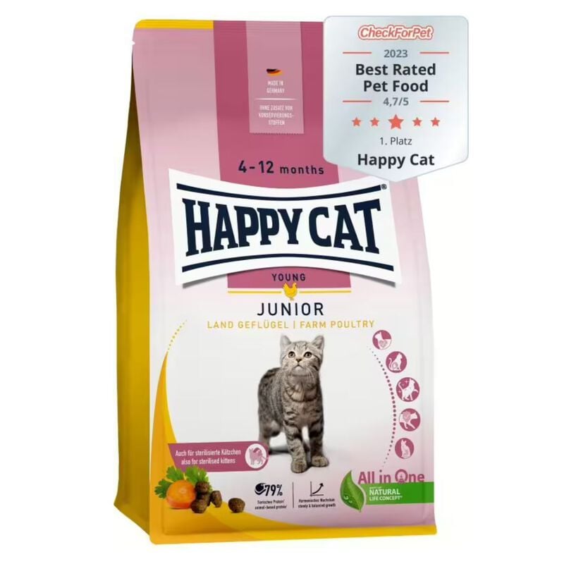 Happy Cat Young Junior con Pollame 4 kg