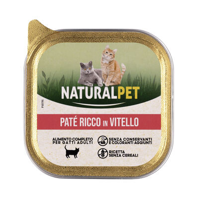 Naturalpet Cat Adult Paté ricco in Vitello 100gr