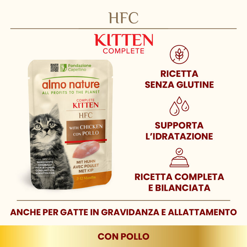Almo Nature HFC Complete Kitten con Pollo 55g
