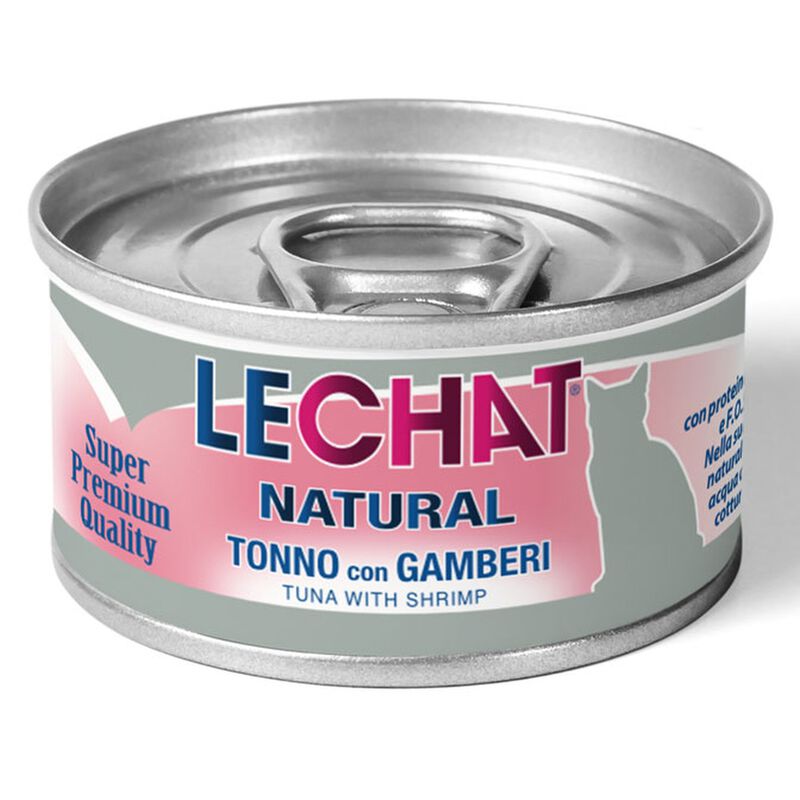 Le Chat Natural per gatti adulti Sfilaccetti con Tonno e Gamberi 80 gr