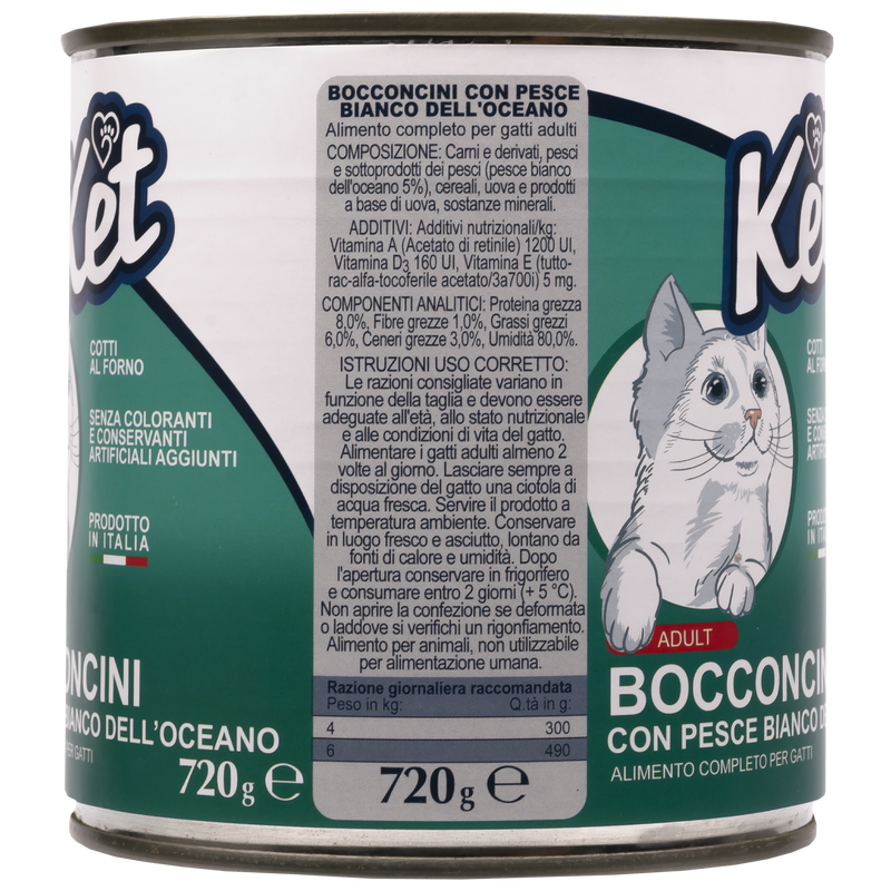 Ket Cat Adult All breeds Bocconcini Pesce dell'Oceano 720 gr