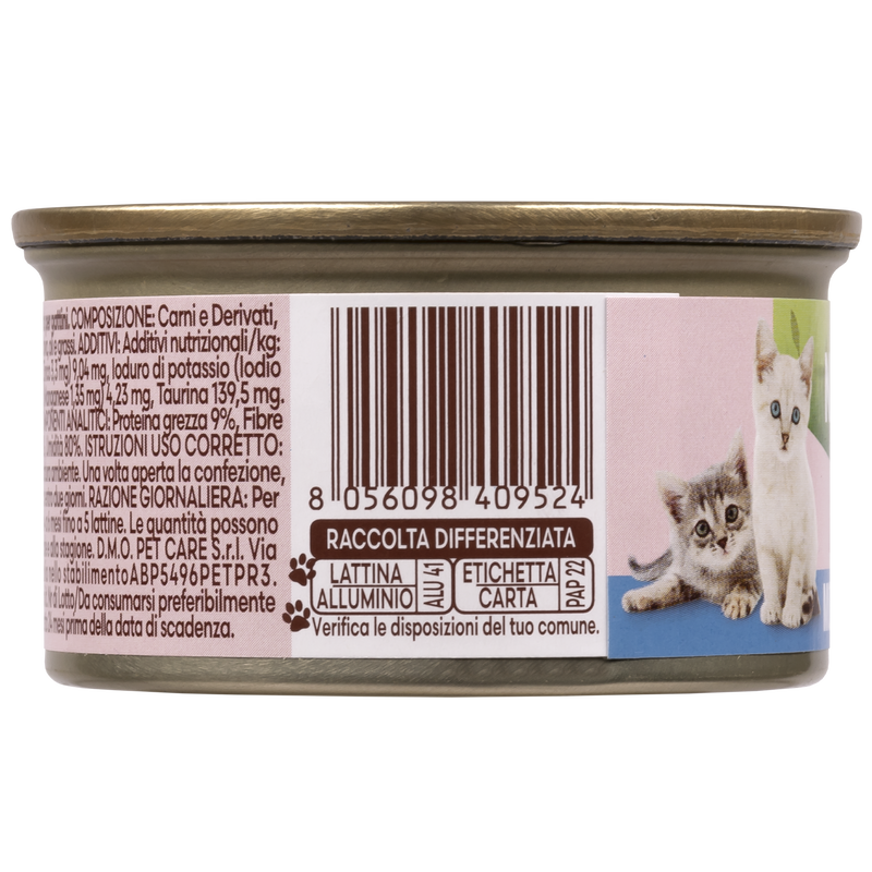 Naturalpet Kitten Prime Orme Mousse con Pesce Bianco 85 gr