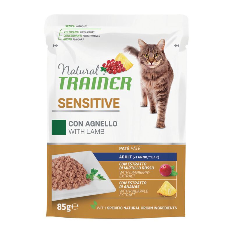 Natural Trainer Cat Sensitive Agnello 85 gr