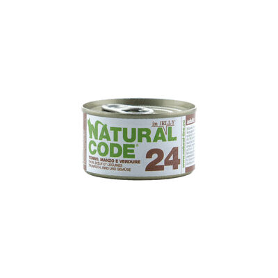 Natural Code Cat Adult Tonno, Manzo e Verdure in Jelly 85 gr