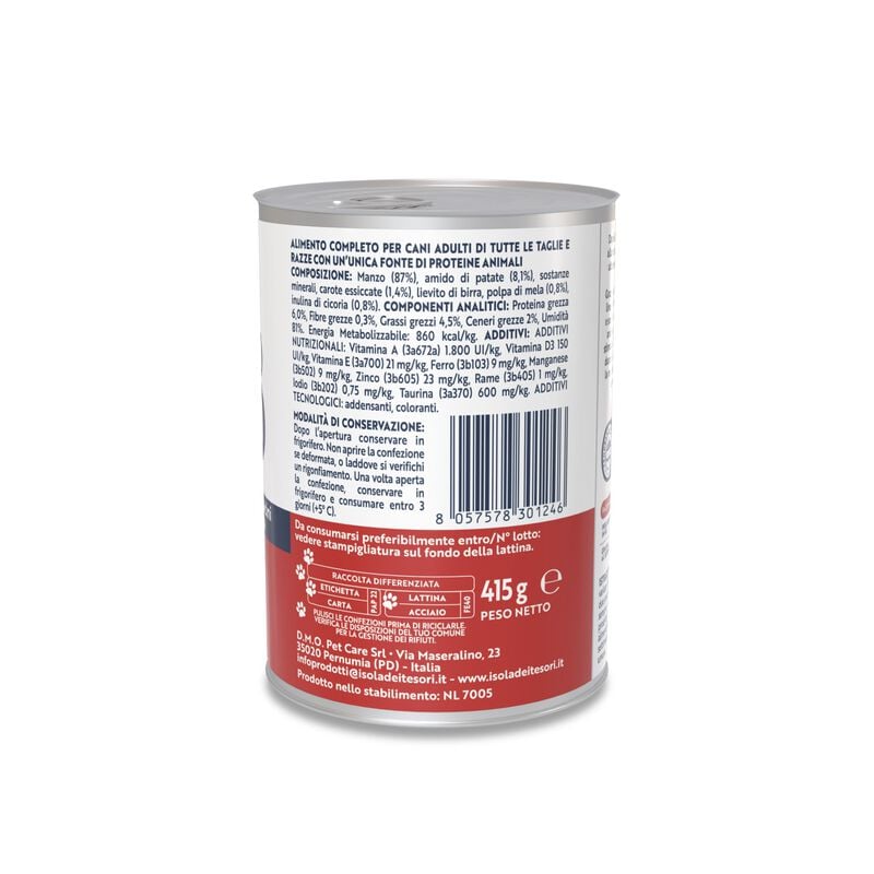 Monopro Bocconcini in Salsa per cani adulti Manzo 415 gr