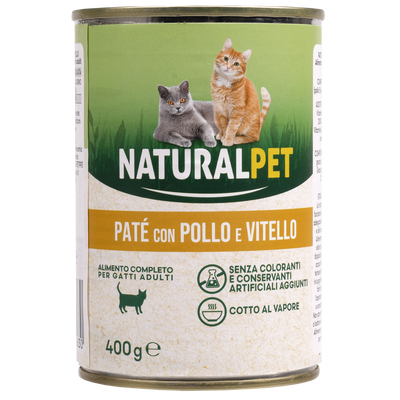 Naturalpet Cat Adult Paté Pollo e Vitello 400 gr