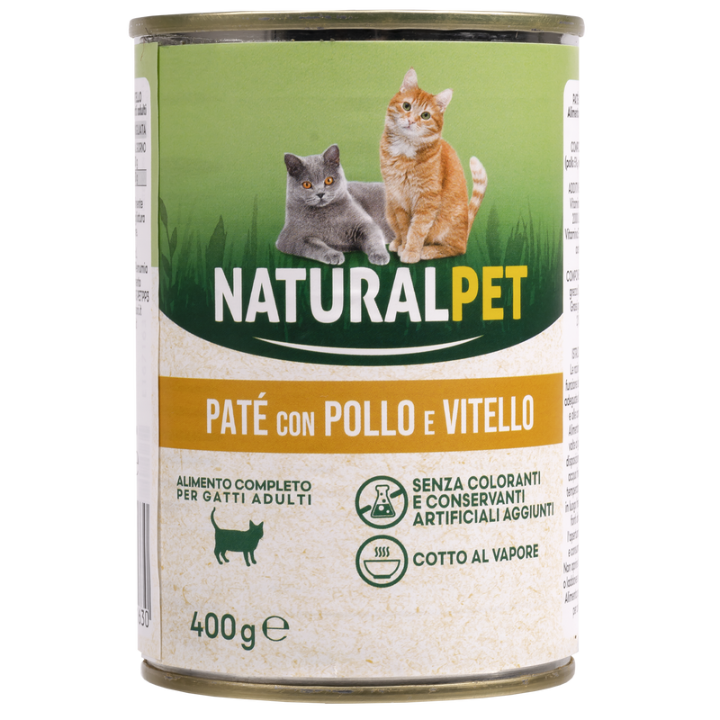 Naturalpet Cat Adult Paté Pollo e Vitello 400 gr