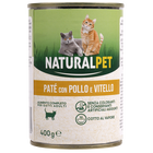 Naturalpet Cat Adult Paté Pollo e Vitello 400 gr image number 0