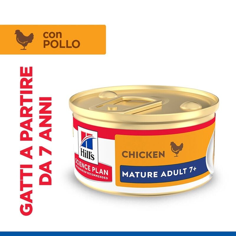 Hill's Science Plan Mature Adult Mousse per gatti anziani con Pollo 85 gr