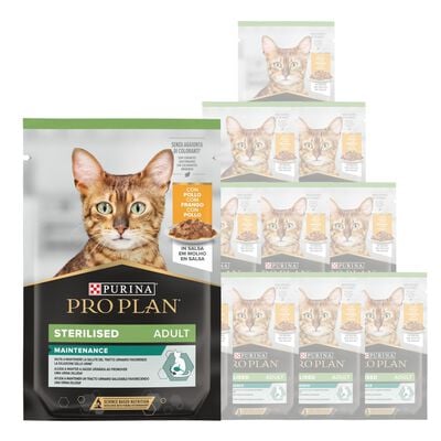 Purina Pro Plan Cat Adult Sterilised Maintenance con Pollo in Salsa 85 gr