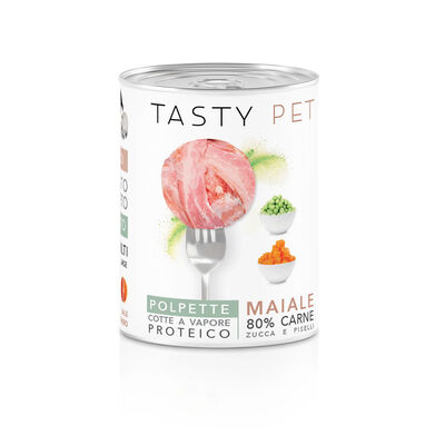 Tasty Pet Dog Polpette Maiale Zucca Piselli 400 g