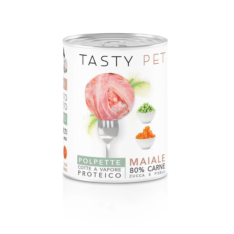 Tasty Pet Dog Polpette Maiale Zucca Piselli 400 g