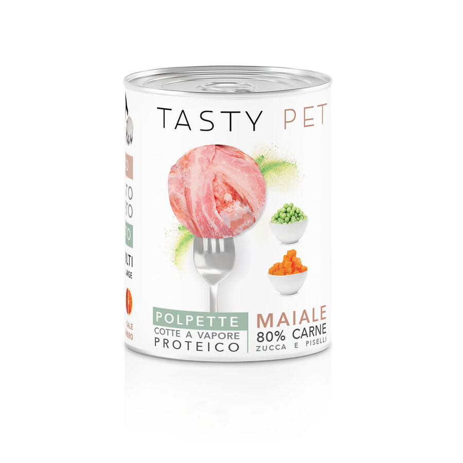 Tasty Pet Dog Polpette Maiale Zucca Piselli 400 g