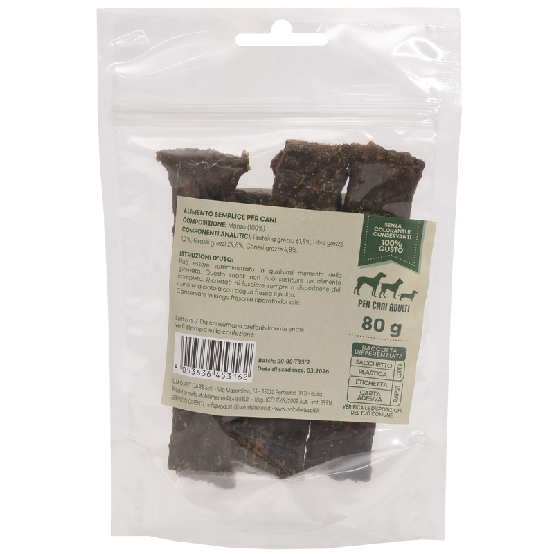 Crancito's Dog Adult Strisce di manzo 80gr