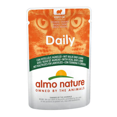 Almo Nature Cat Daily Menù Agnello e Vitello 70gr
