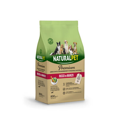 Naturalpet Premium Dog Adult Mini al Manzo 800 gr