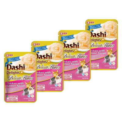 Ciao Dashi Delights Delicati Fiocchi di Pollo e Salmone in brodo Dashi 40 gr