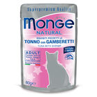 Monge Natural Cat Adult Pezzetti di Tonno con Gamberi 80 gr image number 0