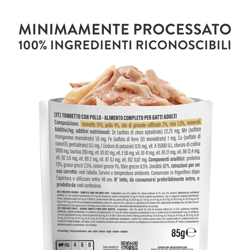 Schesir Cat Tonnetto e Pollo 85 gr