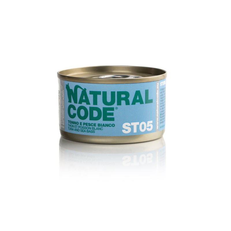 Natural Code Cat Adult Steril Tonno e pesce bianco 85gr STO5