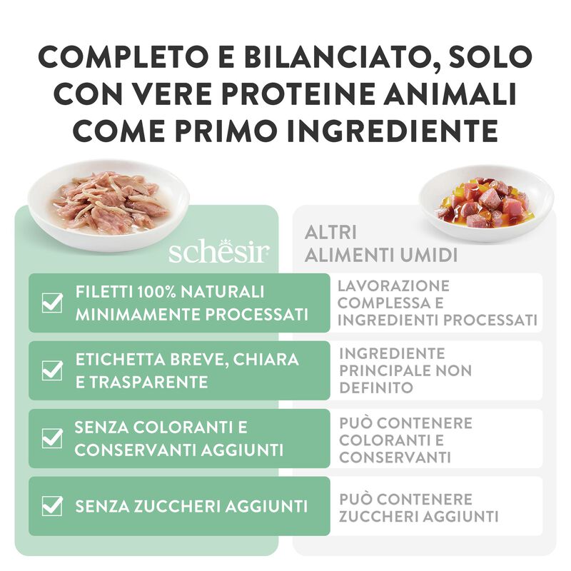 Schesir Cat Adult Tonno con manzo in jelly 140g