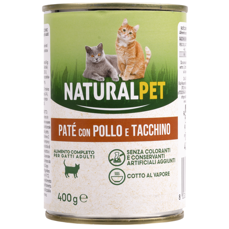 Naturalpet Cat Adult Paté Pollo e Tacchino 400 gr