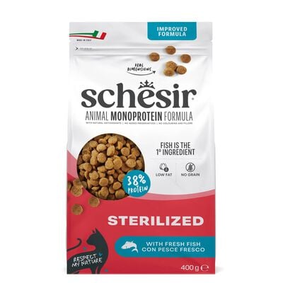 Schesir Monoprotein Cat Sterilized Pesce 300 gr +100gr OMAGGIO