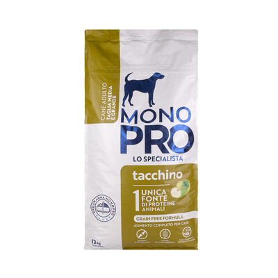Monopro Dog Adult Medium&Large Grain Free Tacchino 12kg
