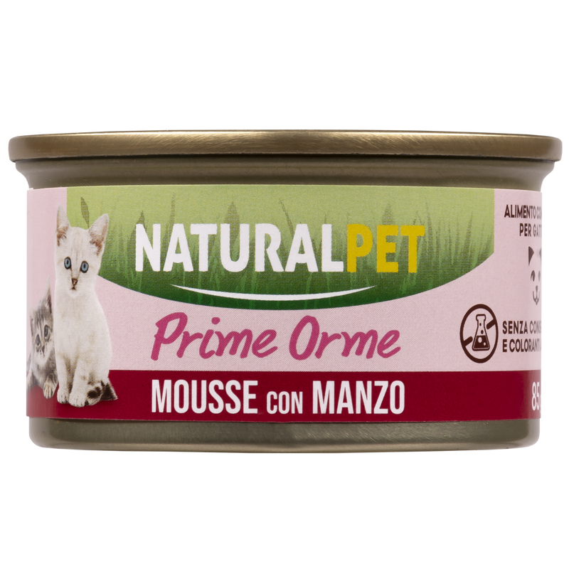 Naturalpet Prime Orme Kitten Mousse Manzo 85 gr