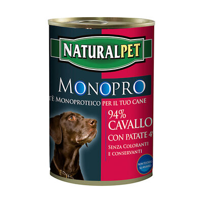 Naturalpet Dog Paté Monopro Cavallo con Patate 400 gr