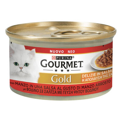 Gourmet Gold Cat Adult Delizie in Salsa Manzo 85 gr