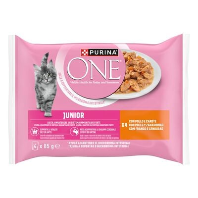 Purina One Kitten con Pollo e Carote 4 pz x 85 gr