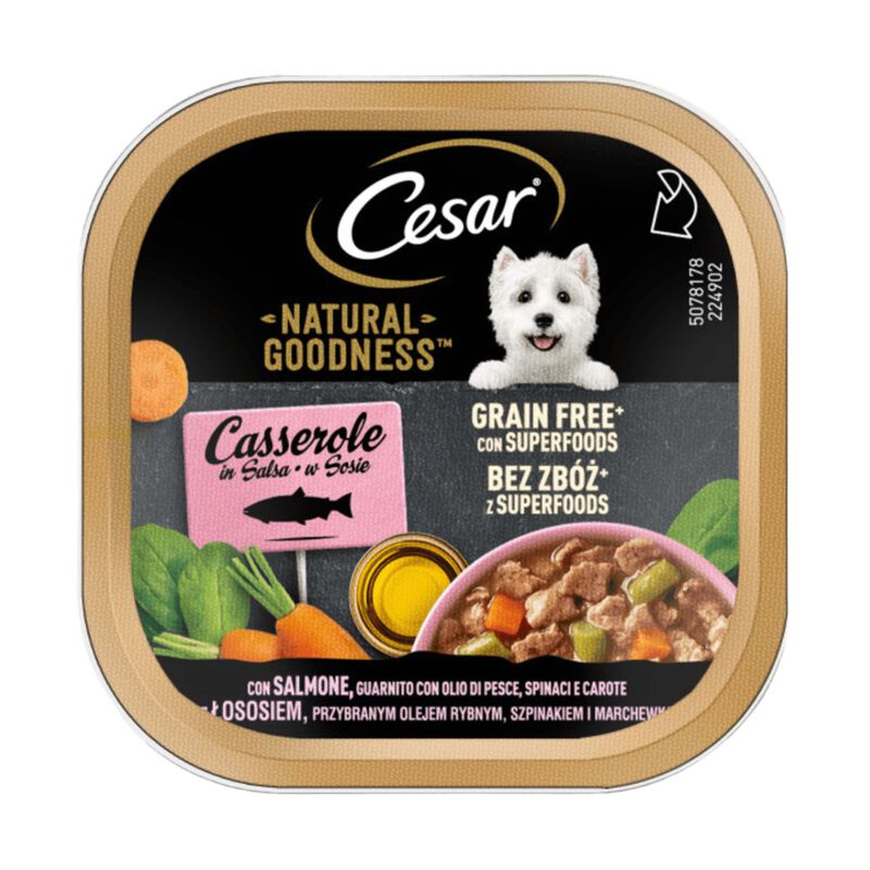 Cesar Dog Natural Goodness Casserole In salsa con salmone 100 gr