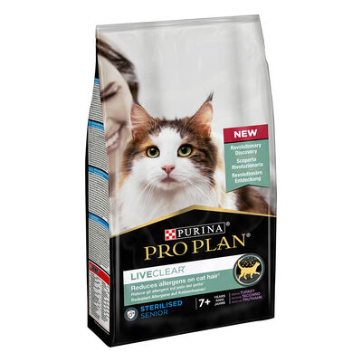 Purina Pro Plan LiveClear Cat Senior 7+ Sterilised ricco in Tacchino 1,5 kg