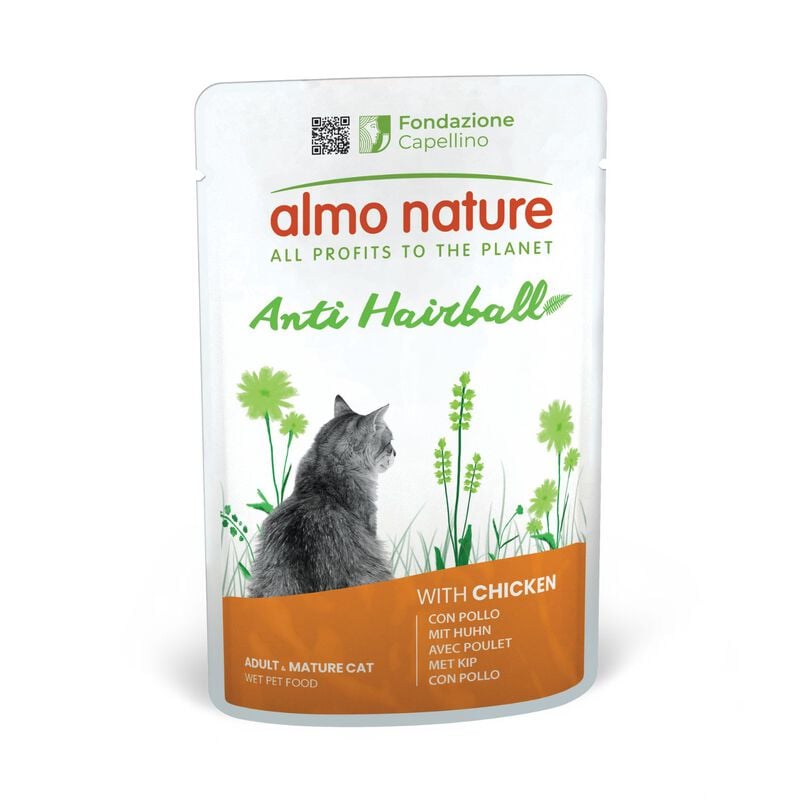 Almo Nature Anti Hairball Cat Adult con Pollo 70 gr