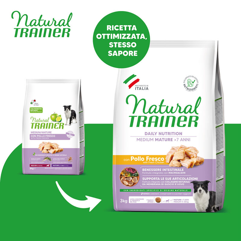 Natural Trainer Dog Medium Maturity Pollo 3 kg