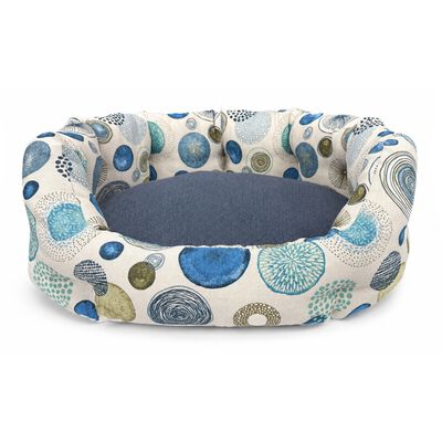 Leo Pet Cuccia per cani Santorini Blue Circles 55 x 45 cm