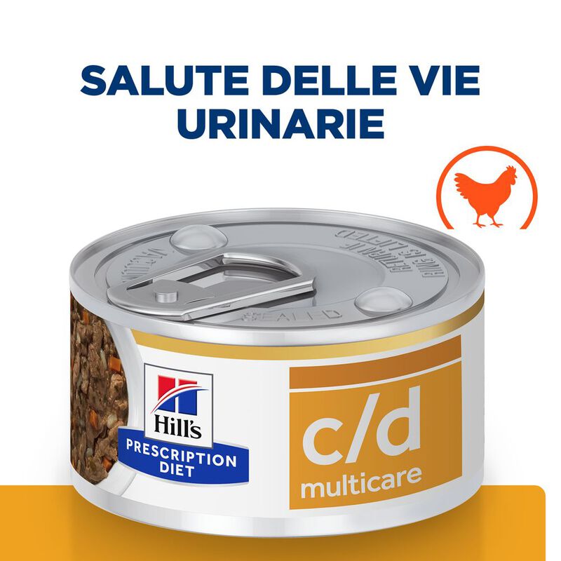 Hill's Prescription Diet Cat c/d Multicare Urinary Care Spezzatino con Pollo e Verdure 82 gr