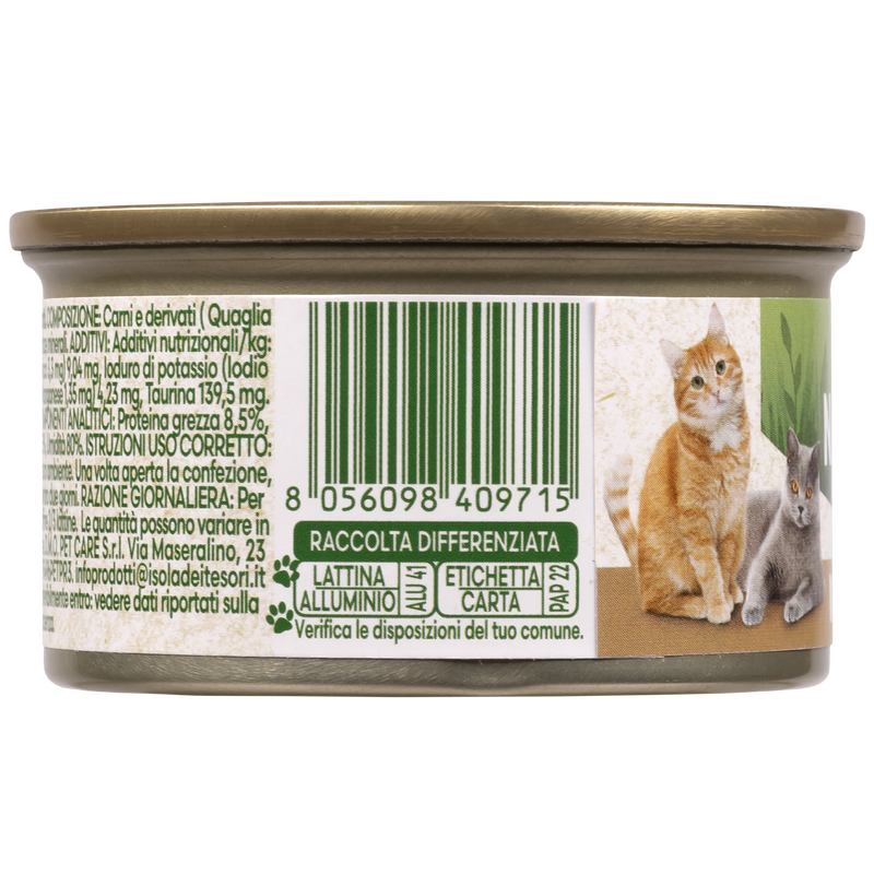 Naturalpet Cat Adult Mousse con Quaglia 85 gr