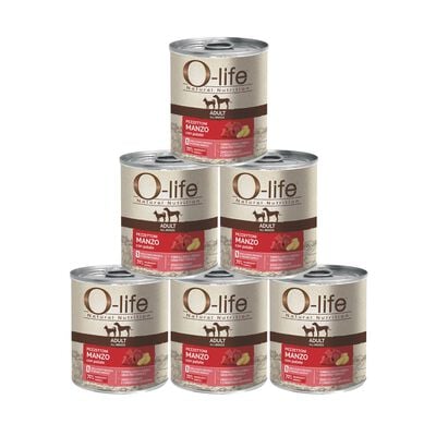 O-life Dog Adult All breeds Pezzettoni di Manzo con patate 400gr