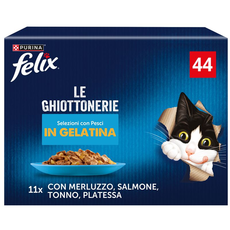 Felix Le Ghiottonerie Selezioni con Pesci in gelatina 44x85 gr