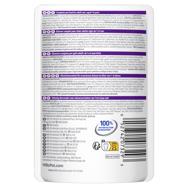 Hill's Science Plan Sensitive Stomach & Skin Cat Adult con tacchino 85gr