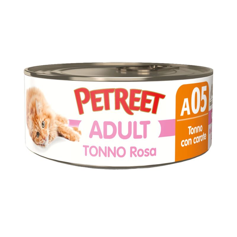 Petreet Cat Adult Tonno rosa con Carote 140 gr